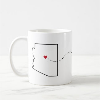 Arizona till South Dakota - Heart2Heart Coffee Mug Kaffemugg