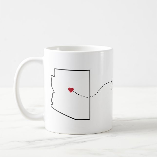 Arizona till Washington - Heart2Heart Coffee Mugg (Vänster)