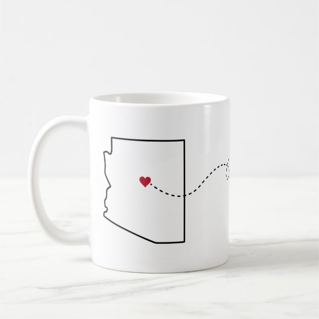 Arizona till Wisconsin - Heart2Heart Coffee Mugg (Vänster)