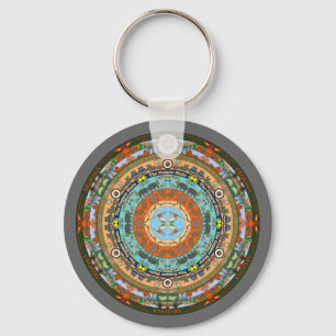 Arizona Tillstånd Mandala Keychain Nyckelring