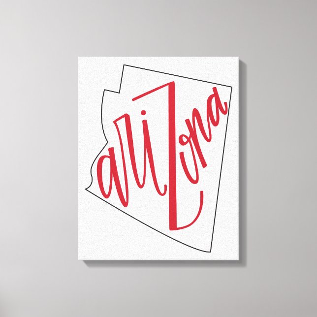 Arizona | Tillståndstypografi Canvastryck (Framsida)