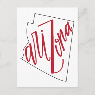 Arizona Tillståndstypografi Vykort