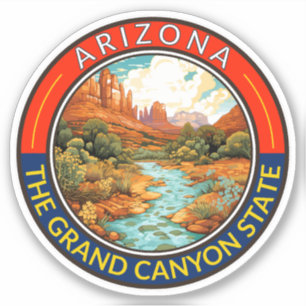 Arizona Travel Art Badge Klistermärken