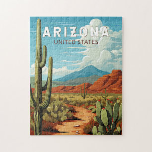 Arizona Travel Art Vintage Pussel