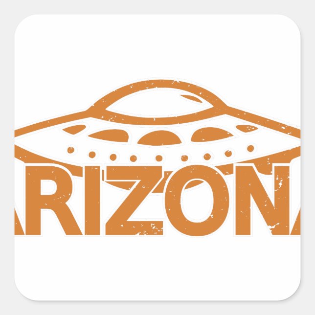 Arizona UFO Fyrkantigt Klistermärke (Framsida)