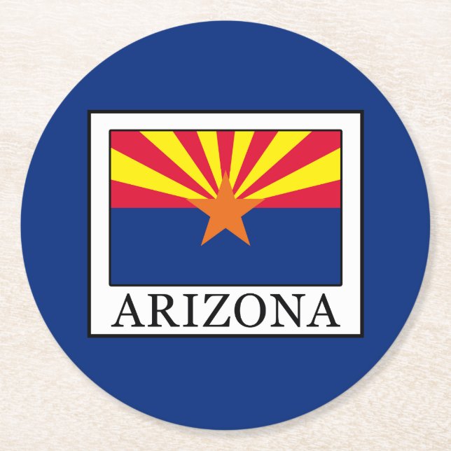 Arizona Underlägg Papper Rund (Framsidan)