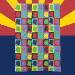 Arizona US State Pop Art Mönster Kökshandduk<br><div class="desc">Är du fläkt i Arizona? Den här kökshandduken har en popkondesign som visar det amerikanska tillståndet Arizona i en popkondesign.</div>