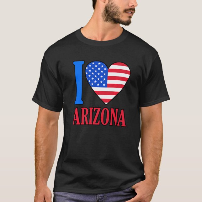 Arizona USA flagga T Shirt (Framsida)