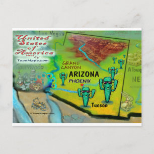 Arizona USA-kort Vykort