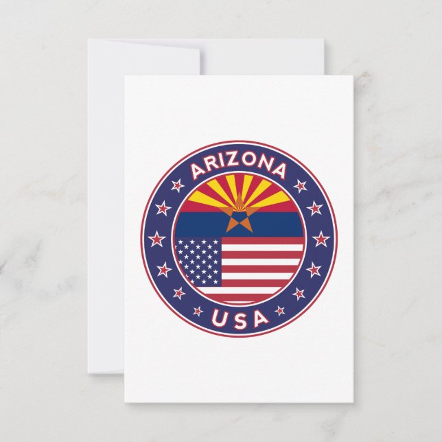Arizona, USA states Tack Kort (Framsida)