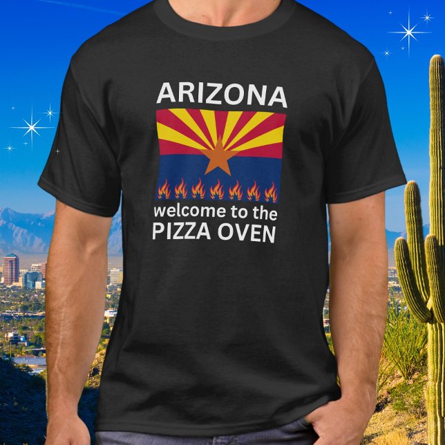 Arizona Välkommen till Pizza Oven Flames T Shirt (Skapare uppladdad)