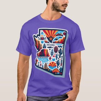 Arizona vibrant design karta Oversized T Shirt