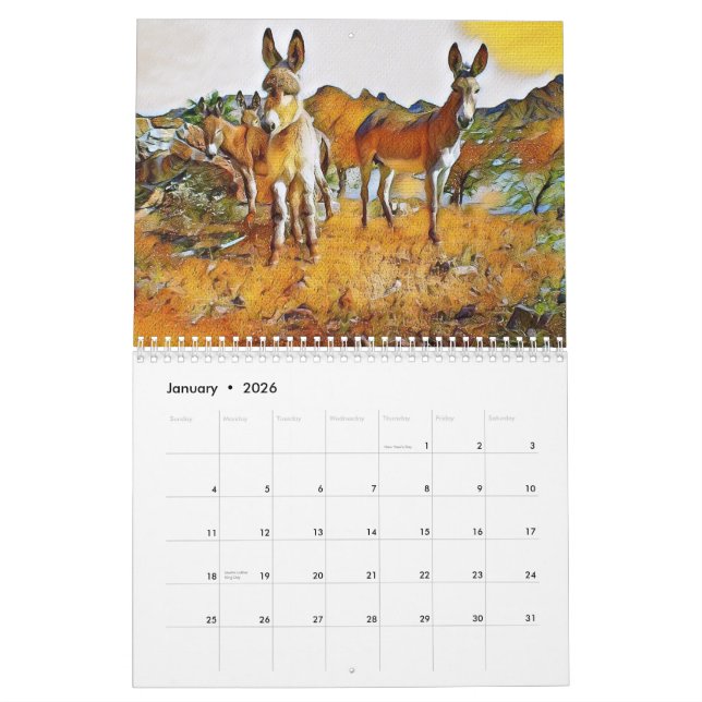 Arizona Vild Burro 2022 Kalender (Jan 2026)