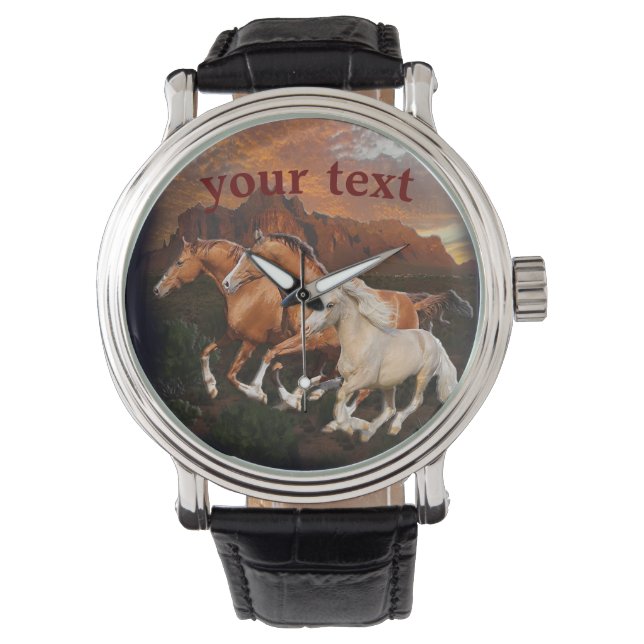 Arizona vilda hästar armbandsur (Framsida)