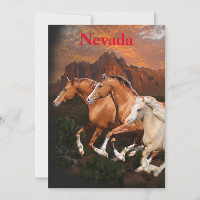 Arizona vilda hästar julkort (Framsida)