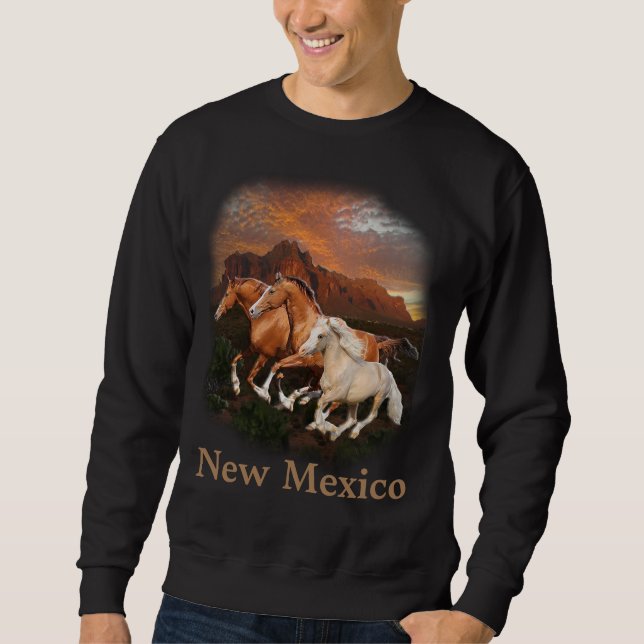 Arizona vilda hästar lång ärmad tröja (Framsida)