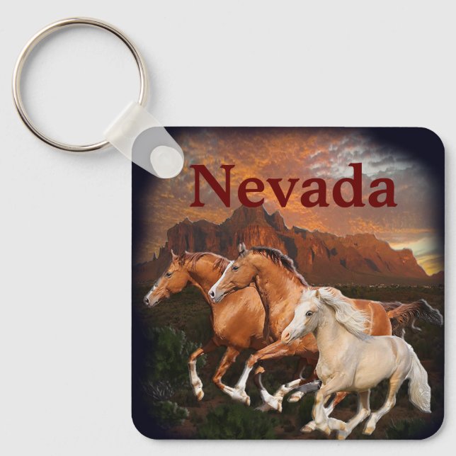 Arizona vilda hästar nyckelring (Framsida)
