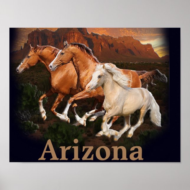 Arizona Vilda Hästar Poster (Framsidan)