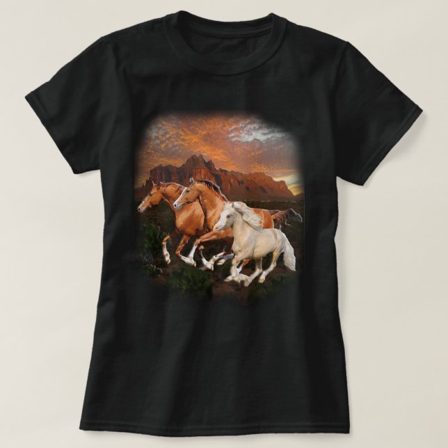 Arizona vilda hästar t shirt (Design framsida)