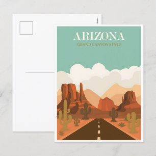 Arizona vintage affisch helg vykort