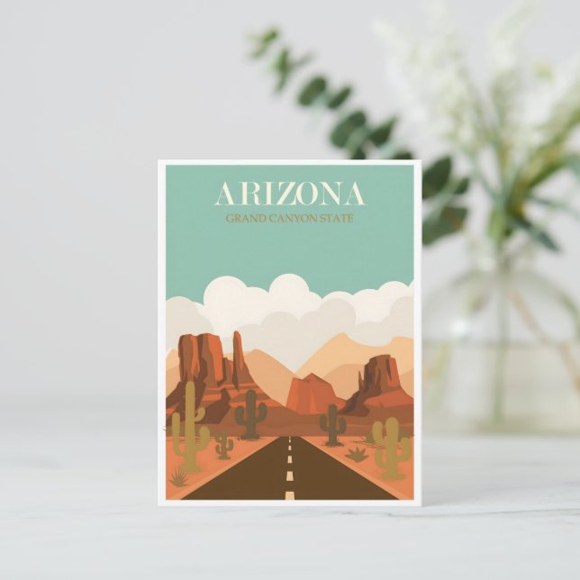 Arizona vintage affisch vykort (Stående Fram)