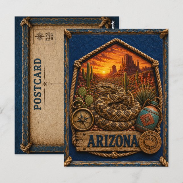 Arizona Vintage Resa Vykort (Fram/baksida)