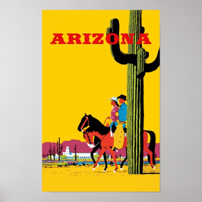 Arizona Vintage Stil Travel Poster (Framsidan)