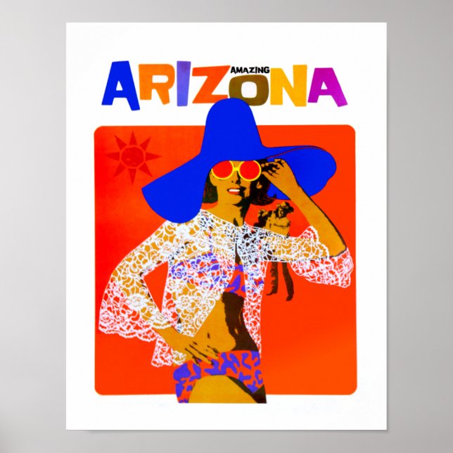 Arizona Vintage Stil Travel Poster (Framsidan)