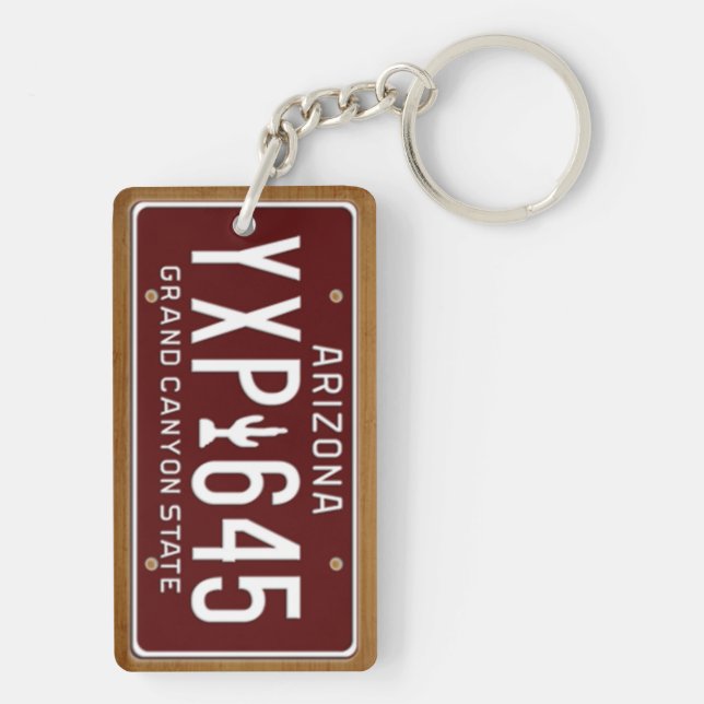 Arizona vintageregistreringsskylt 1980 Keychain (Baksidan)