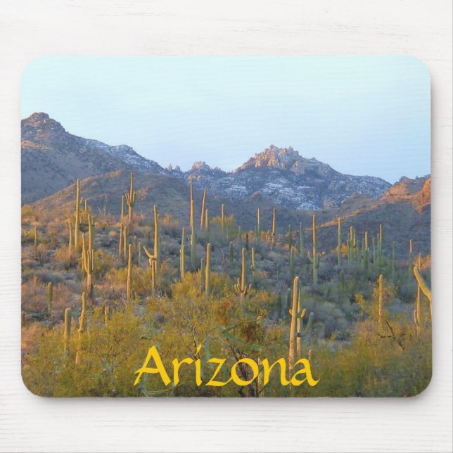 Arizona Winter Cactus Mousepad Musmatta (Framsidan)