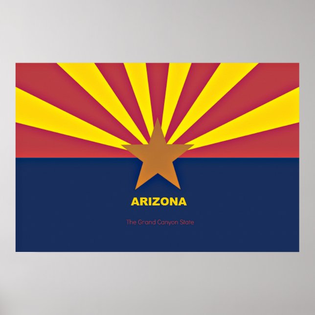Arizonaflagga med slogan poster (Framsidan)