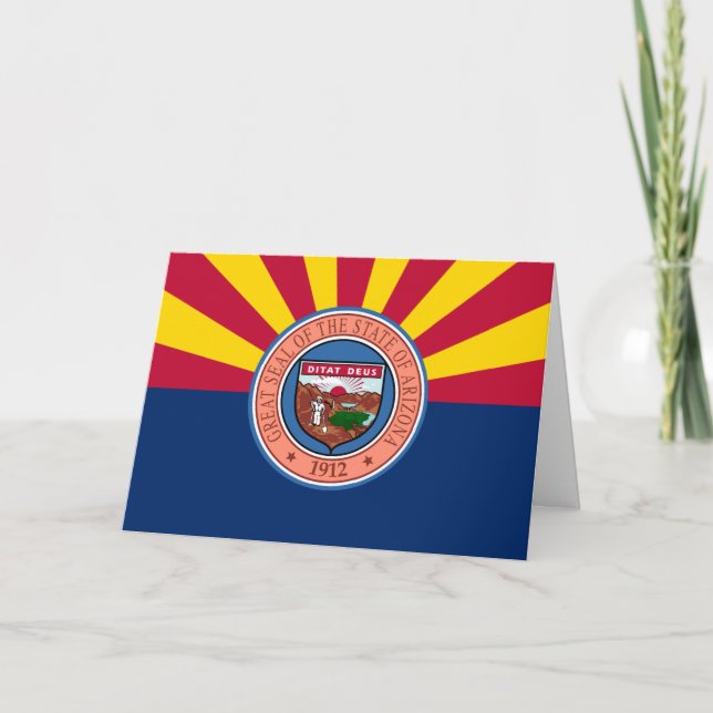 Arizonan Flag & Seal, Flag of Arizona Kort (Framsida)