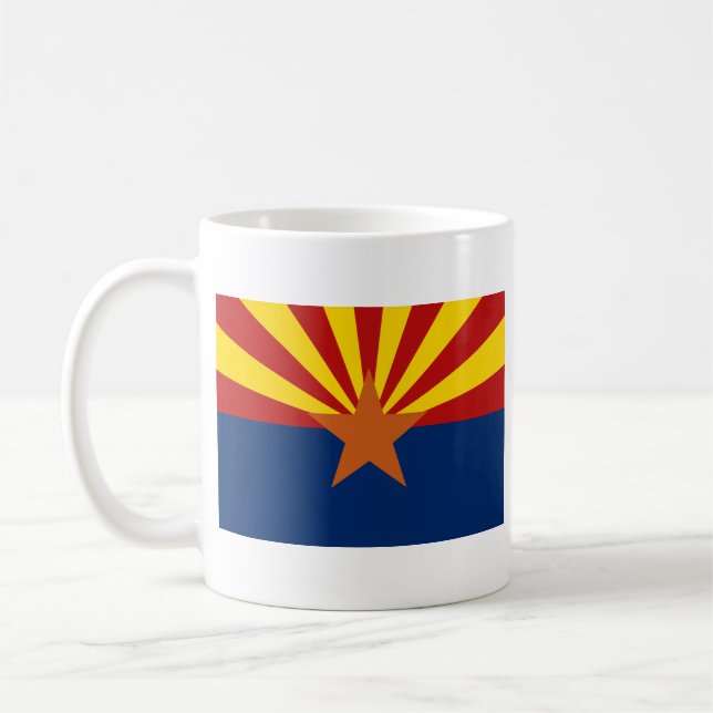 Arizonan Flagga + Karta Mugg (Vänster)