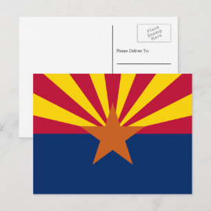 Arizonansk flagga, Flagga av Arizona Vykort