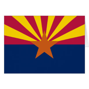 Arizonas delstatsflagga hälsningskort
