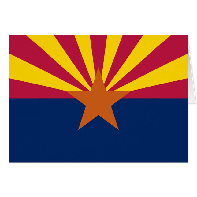 Arizonas delstatsflagga hälsningskort (Framsidan Horizontal)