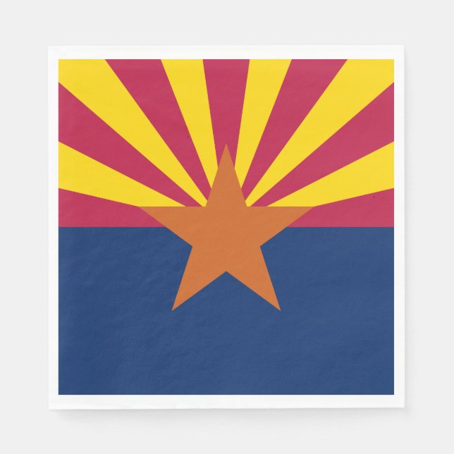 Arizonas delstatsflagga pappersservett (Framsidan)