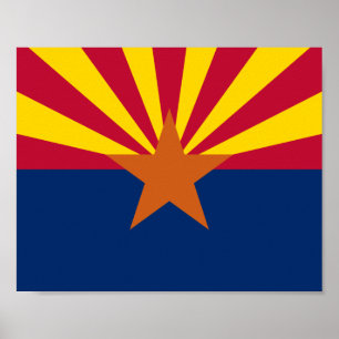 Arizonas delstatsflagga poster
