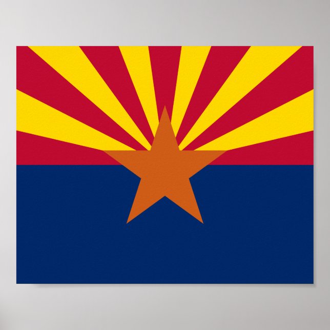 Arizonas delstatsflagga poster (Framsidan)
