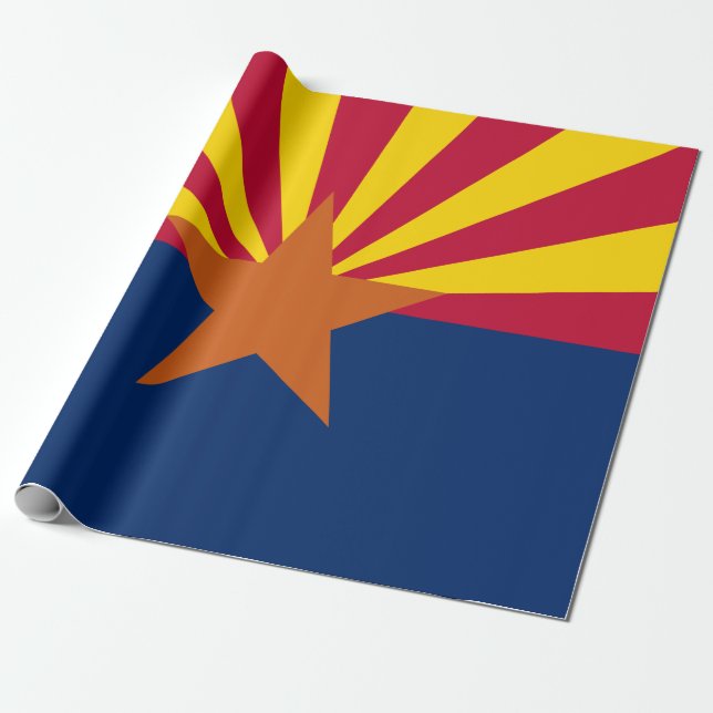 Arizonas delstatsflagga presentpapper (Utrullad)