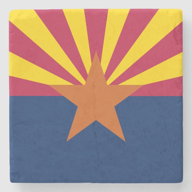 Arizonas delstatsflagga stenunderlägg (Framsidan)