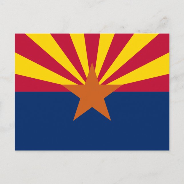 Arizonas delstatsflagga vykort (Framsida)
