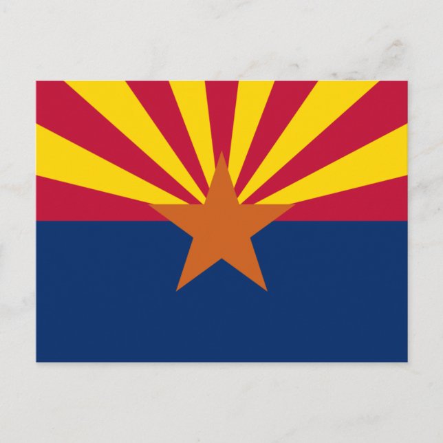 Arizonas delstatsflagga vykort (Framsida)
