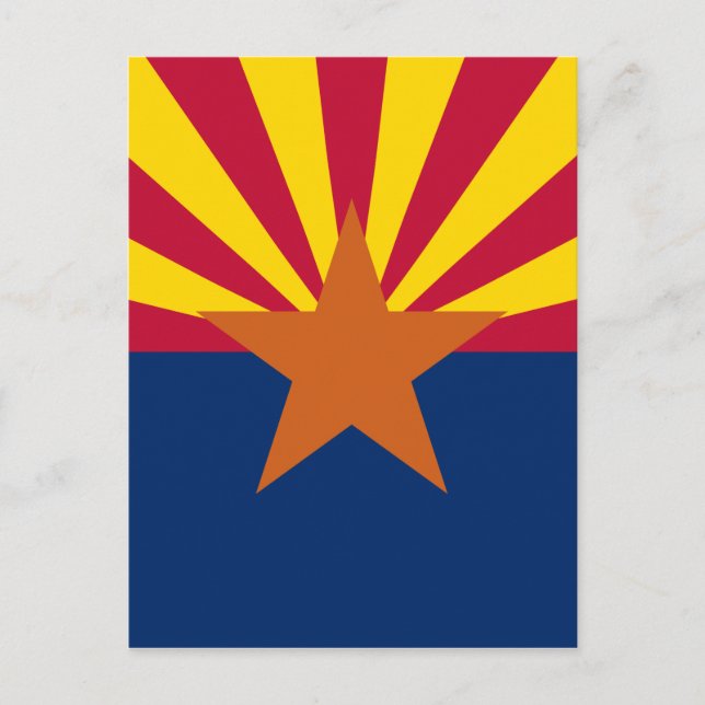 Arizonas delstatsflagga vykort (Framsida)
