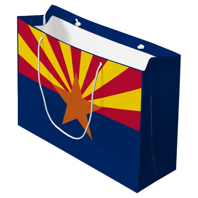Arizonas flagga: Stjärna som sätter solen, Koppars (Framsidan Vinklad)