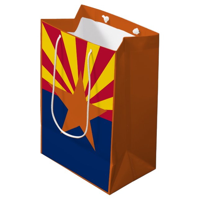 Arizonas flagga: Stjärna som sätter solen, Koppars (Framsidan Vinklad)