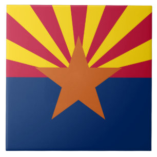 Arizonas flagga: Stjärna som sätter solen, Koppars Kakelplatta