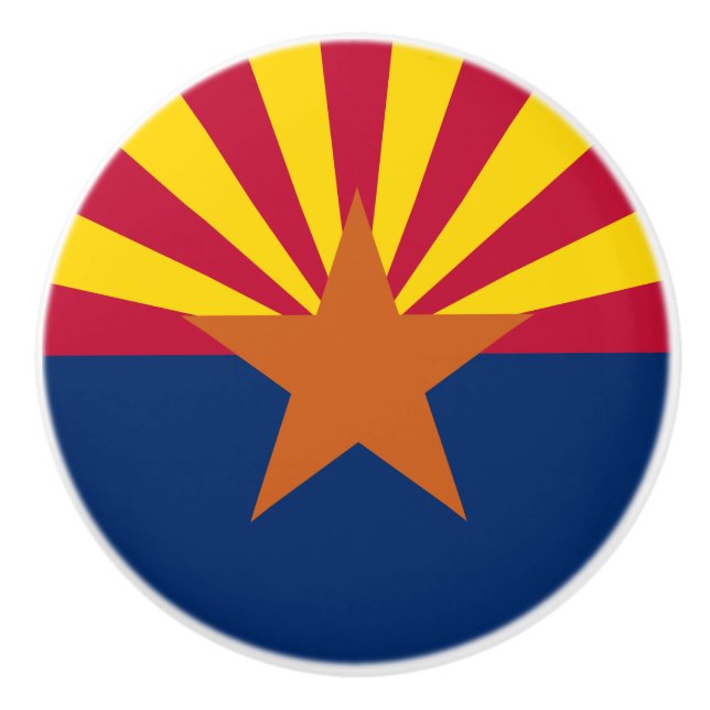 Arizonas flagga: Stjärna som sätter solen, Koppars Knopp (Framsidan)