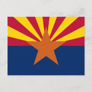 Arizonas Flagga Vykort