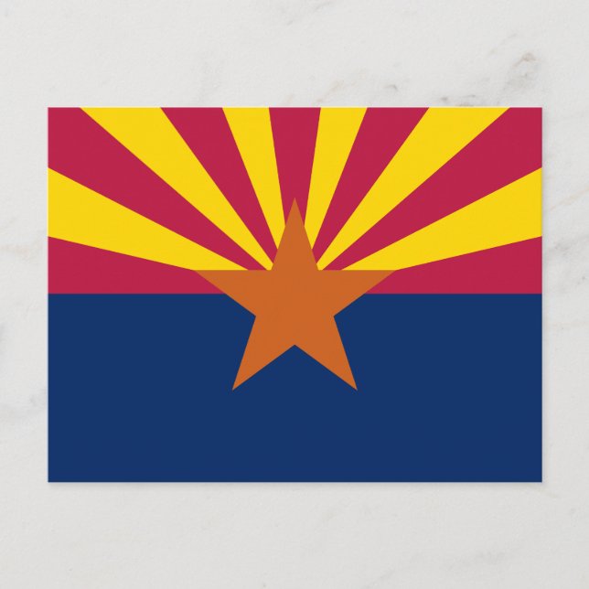 Arizonas statsflagga vykort (Framsida)